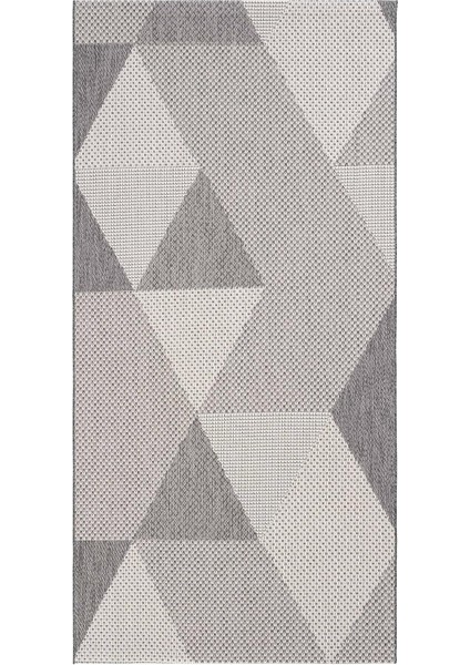 Halı Grande 03 Gri Balkon Kilimi Ince Antre Hol Halısı Kaymaz Tabanlı Halı Yolluk Mutfak Kilimi