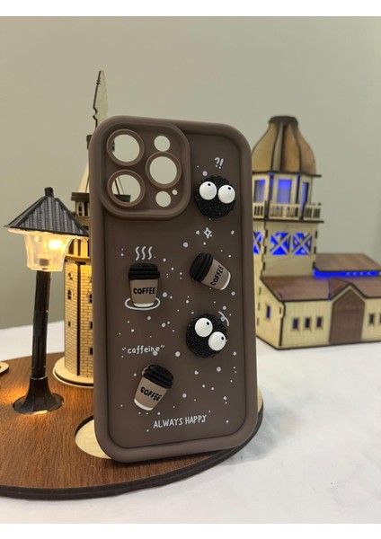 Iphone 15 Pro Max Kabartma Figürlü Kaliteli Silikon Telefon Kılıfı