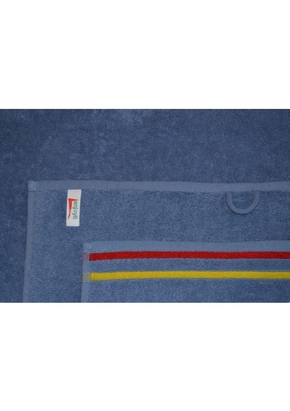 Pamuklu El ve Yüz Havlusu 2AD. 50X90CM Renk Indigo(Bluejean), Bordür Sarı Kırmızı) fiyatları