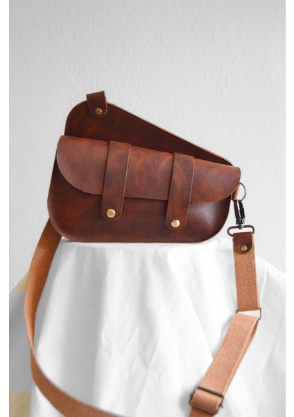 Hakiki Deri Askılı Çanta - Saddle Bag - Frisco Deri - Kahverengi