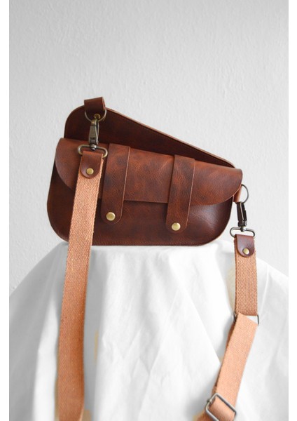 Hakiki Deri Askılı Çanta - Saddle Bag - Frisco Deri - Kahverengi modelleri