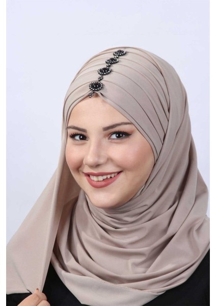 Pileli Taşlı Şal Taş