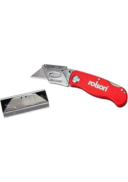 62845 Folding Lock-Back Knife, Red, Grey