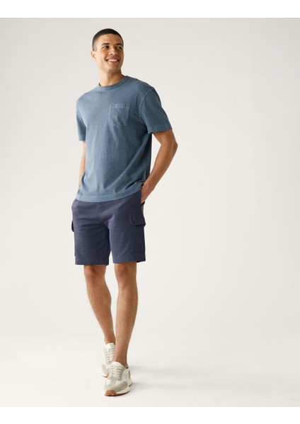 Saf Pamuklu Örme Kargo Şort fiyatları