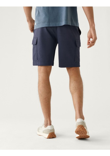 Saf Pamuklu Örme Kargo Şort fırsatları