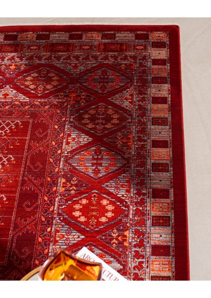 Clamecy Halı - Kırmızı - 155x225 cm