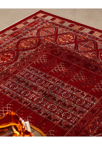 Clamecy Halı - Kırmızı - 155x225 cm