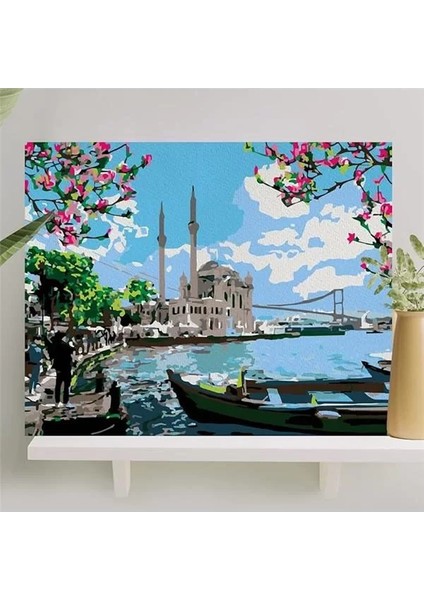 Sayılarla Boyama Tuval Seti Fırça Boya Dahil (Çıtalı) 40X50 cm - Ortaköy