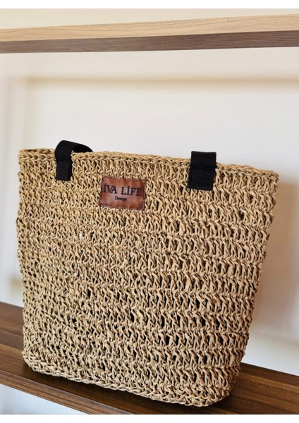 Iva Hasır Kağıt Ip Kadın Omuz Kol Çantası modelleri