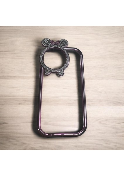 IPHONE 15 Pro Max Pembe Renk Mickey Mouse Miki Lüx Taşlı Silikon Telefon Kılıfı fiyatları