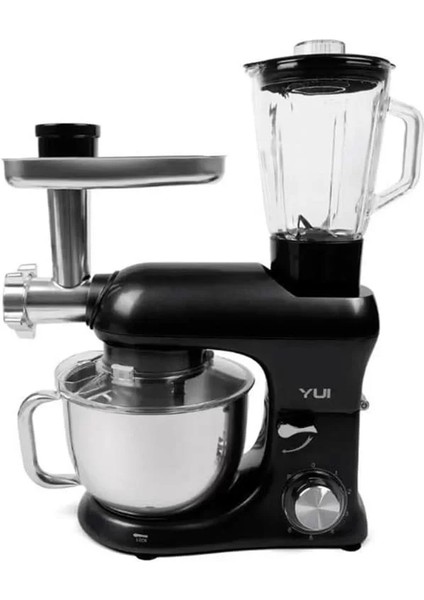 M200 Multi-Fonksiyonel 3'ü Bir Arada Stand Mikser Kıyma Setli ve Blender Özellikli Siyah