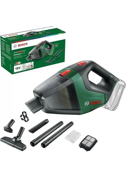 Akülü Elektrikli Süpürge (0.5 L Hazne, 15.3 x 5.8 x 8.3 Cm, 18 Volt, Akü Dahil Değildir)