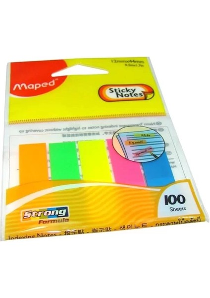 Sticky Notes 12 x 44 mm Ayıraç - 100 Etiket