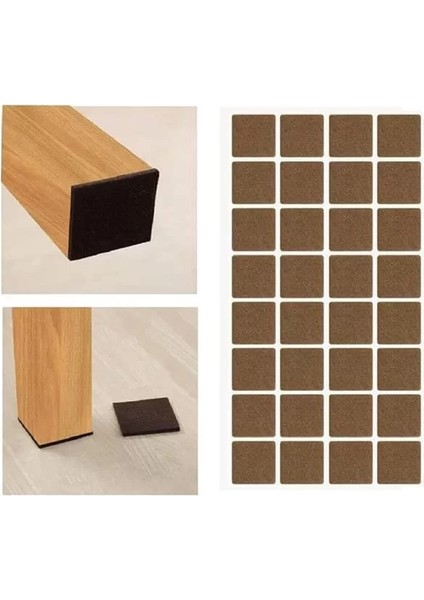 Pacific Mobilya Keçesi,kendinden Yapışkanlı Zemin Koruyucu Kahverengi (25X25MM)