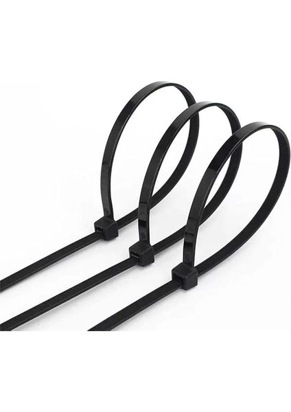 3,6X300 mm Siyah Kablo Bağı | 100 Adet Naylon 6.6 Plastik Cırt Kelepçe | 30 cm Kablo Toplayıcı | 18 fiyatları