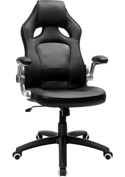 Songmics Oyuncu Koltuğu, Ofis Koltuğu, Döner Sandalye, Siyah, OBG62B, 70 x 65 x 115 cm