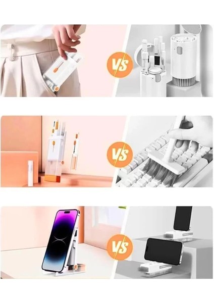 Deppo Trend Çok Fonksiyonlu Temizlik Seti Fırça/ekran Silme Özelliği ve Telefon Standı Katlanabilir fiyatları
