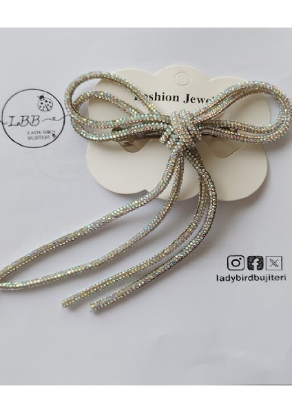 Ladybirdbujiteri Taşlı Fiyonk Otomatik Saç Tokası Seyran Tokası fiyatları