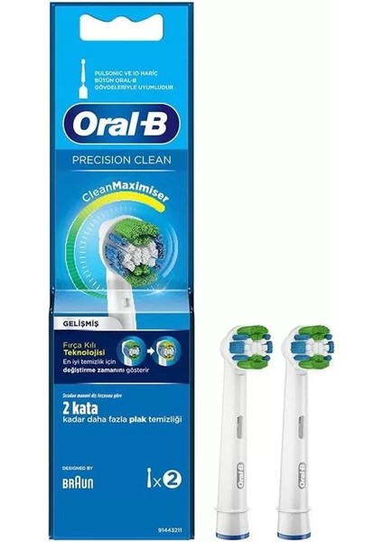 Precision Clean Şarjlı Diş Fırçası Yedek Başlığı 2 Adet