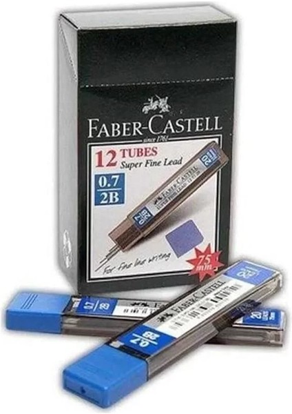 Min Süper Fine Lead 2b 75 mm 0.7 mm Versatil Kalem Ucu 1 Paket 12 Tüp