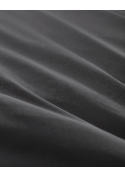 Manon Çift Kişilik %100 Pamuk Ranforce Düz Nevresim - Antrasit