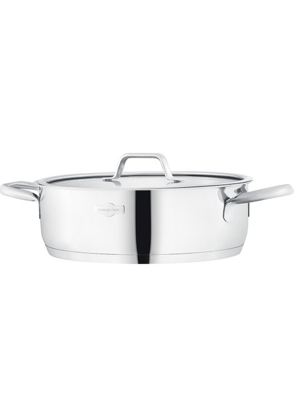 Nova Kısa Tencere - Çelik - 24 cm