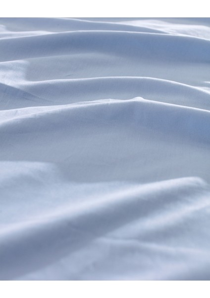 Clodia Çift Kişilik %100 Pamuk Baskılı Saten Nevresim Takımı - Mavi