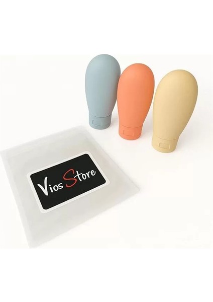 Vios Store Travel Boy 60 ml Seyahat Tipi Şampuan Şişesi Seti – Sızdırmaz, Yeniden Doldurulabilir