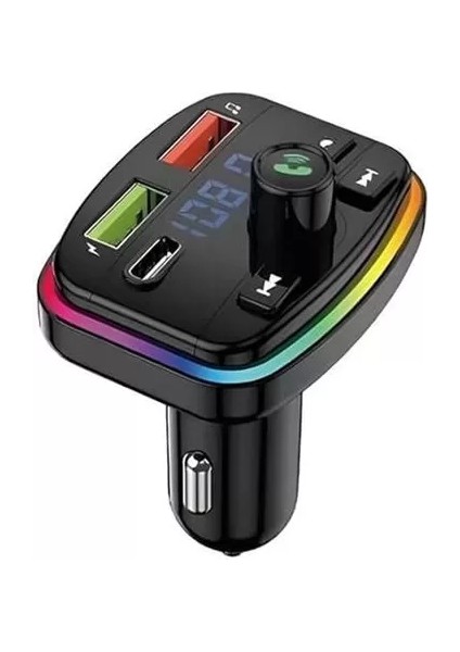 Fm Transmi̇tter Modulator Araç Fast Quick Charge Hizli Şarj Flash Bellek Mi̇cro Sd Mp3 Player