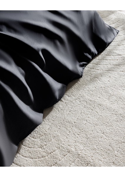 Vachel Çift Kişilik %100 Pamuk Baskılı Saten Nevresim Takımı - Antrasit