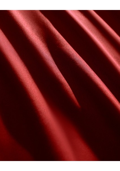 Delit King Size %100 Pamuk Baskılı Saten Nevresim Takımı - Kırmızı
