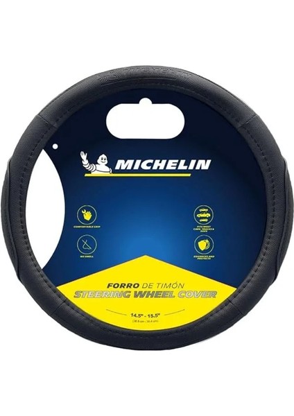 MC1003N Premium Suni Deri Direksiyon Kılıfı Si̇yah