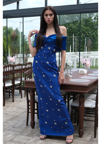 Saks Fiyonk Detaylı Taş Işlemeli Abiye 9705494.26 fiyatları