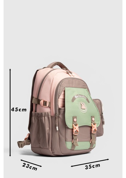 RLX-1511 Unisex Okul Sırt Çantası Öğrenci Günlük Seyahat Tatil Spor Yürüyüş Seyahat Gezi Kamp Günlük