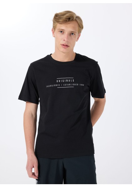 Bisiklet Yaka Siyah Erkek T-Shirt 12288375_JORREMINDER Tee Ss Crew Ne