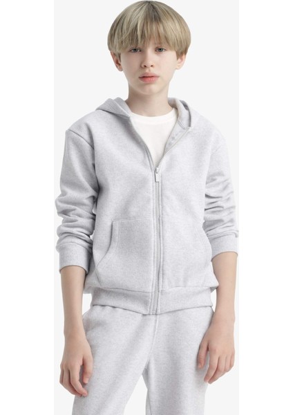 Erkek Çocuk Kapüşonlu Okul Fermuarlı Sweatshirt X5844A625AU modelleri
