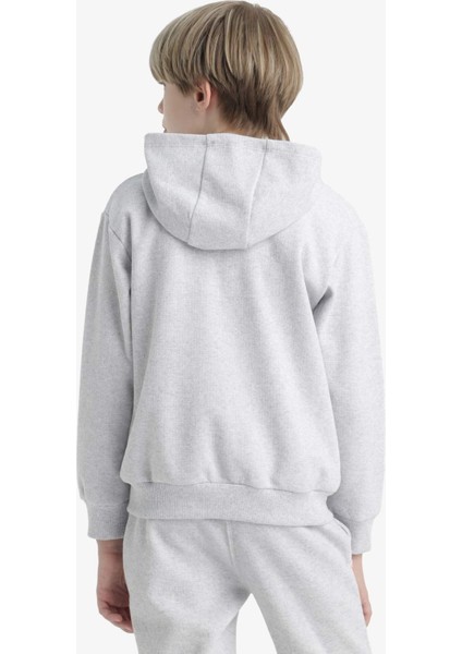 Erkek Çocuk Kapüşonlu Okul Fermuarlı Sweatshirt X5844A625AU
