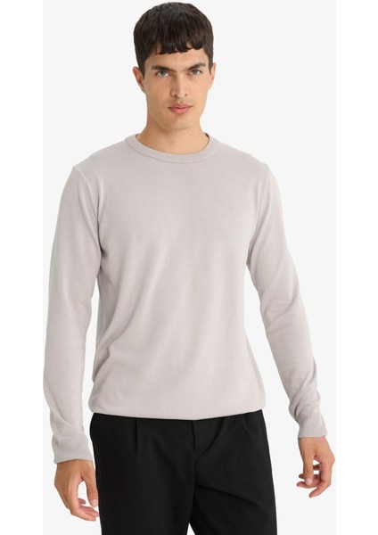 Regular Fit Bisiklet Yaka Basic Düz Premium Triko Kazak A5268AX25AU modelleri