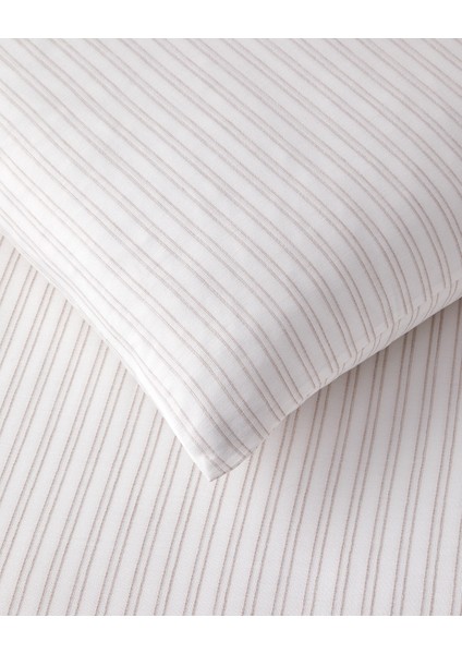 Stitch Line Ipliği Boyalı Çift Kişilik Nevresim Takımı 200X220 cm Bej fırsatları