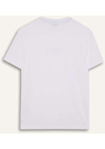 Fit Standart Fit Yumuşak Tuşe Bisiklet Yaka Baskılı Kısa Kollu Tişört C9268AX25AU modelleri