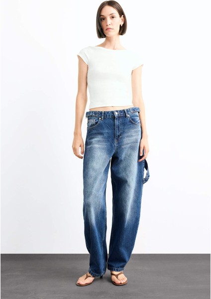 Baggy Fit Jean Pantolon G0465AX25SM fiyatları