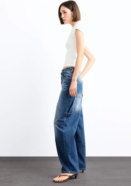 Baggy Fit Jean Pantolon G0465AX25SM fırsatları