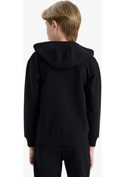 Erkek Çocuk Kapüşonlu Okul Fermuarlı Sweatshirt X5844A625AU