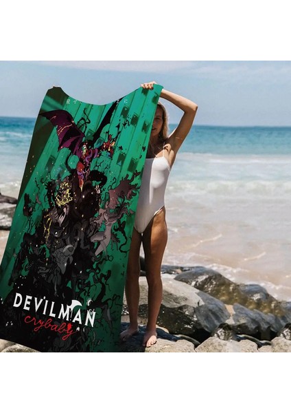 Anime Şeytanman Crybaby Mikrofiber Battaniye Hızlı Kurutma Plaj Havlusu Büyük Boyutlu Baskı Süper Emici Havuz Battaniyesi: Z10/BEDEN: Pamuk 30X30CM (Yurt Dışından)