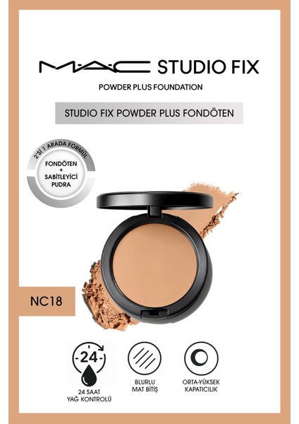Yeni Studio Fix Powder Plus Fondöten - NC18