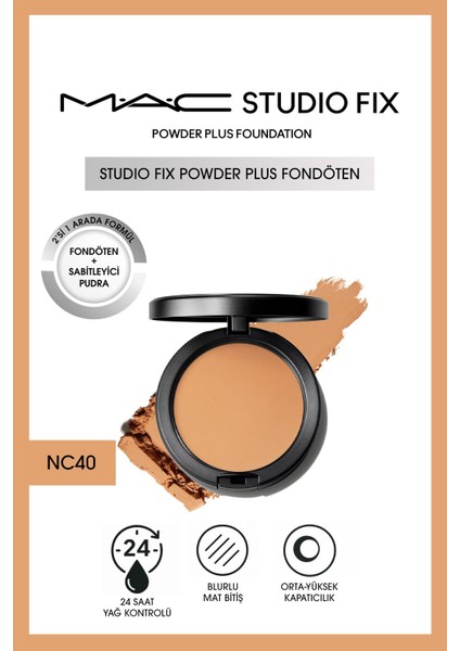 Yeni Studio Fix Powder Plus Fondöten - NC40