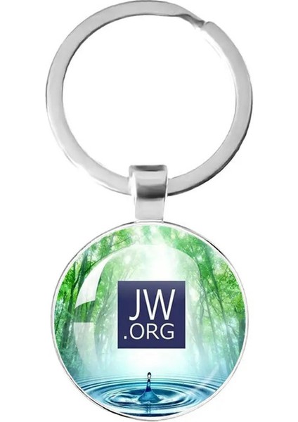 Jw.org Keychain Yehova'nın Şahit Sanatı Baskılı Fotoğraf Metal Cam Kolye Keychain Takı Hayranları Hediye Toptancolor: 17 (Yurt Dışından)