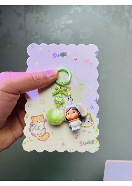 Kawaii Mini Crybaby The Elephant Serisi Anahtar Kolye Sevimli Anime Figür Bebek Sırt Çantası Dekoru Çift Cep Telefon Zinciri Hediyeler: 4 (Yurt Dışından)