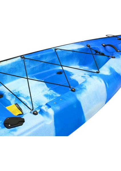 Fishman Balıkçı Kanosu Profesyonel Tek Kişilik Kano Mavi Beyaz Siyah