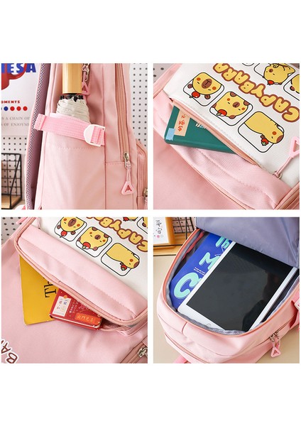 Dört Parçalı Öğrenci Okul Çantası Sevimli Karikatür Sırt Çantası (Yurt Dışından) fırsatları